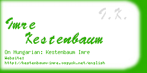 imre kestenbaum business card